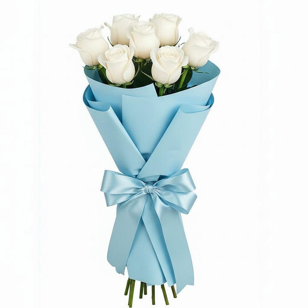 Букет 7 белых роз Проуд в Усады