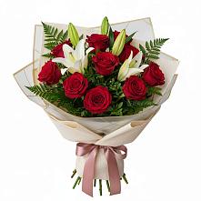 Букет цветов из:  Лилии и Розы #REPLACE_PRED# Усады