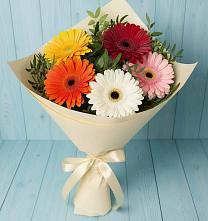 Букет цветов из:  Герберы в Усады