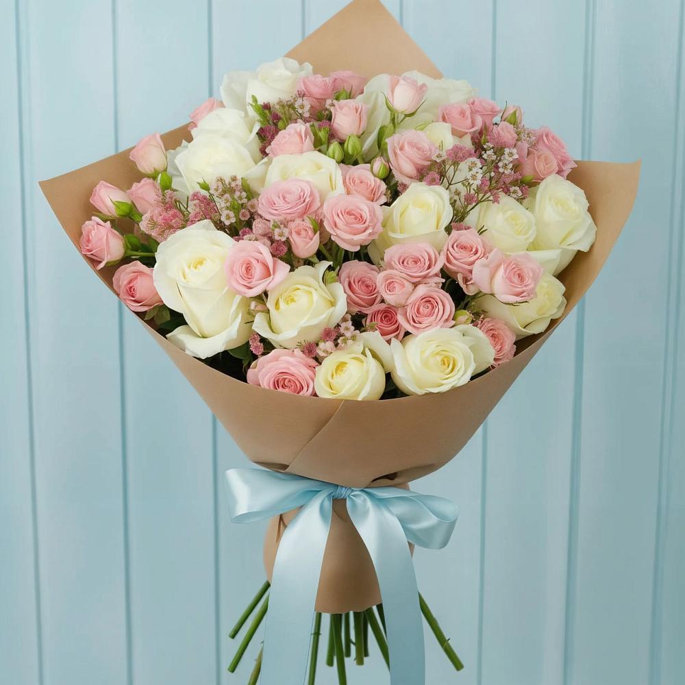 Букет цветов из: Розы в Усады