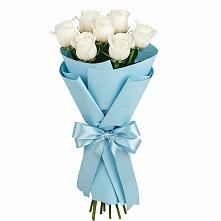 Букет 7 белых роз Проуд в Усады