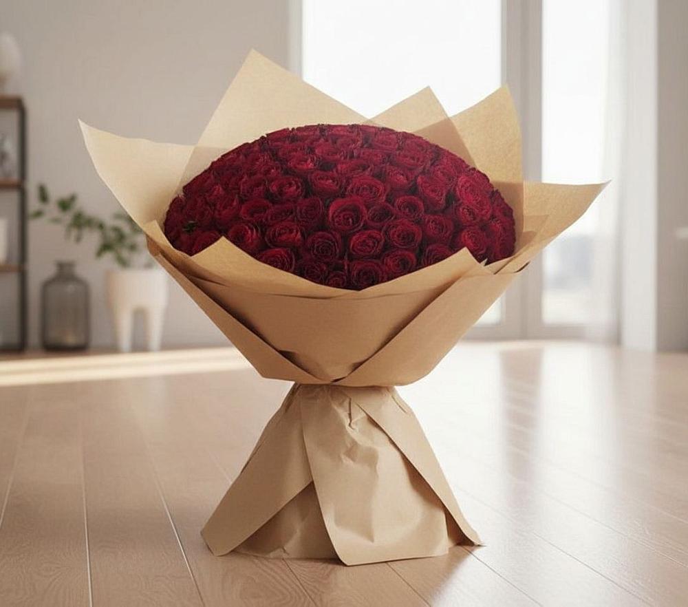 Букет 101 Красная роза в Усады