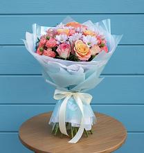 Букет цветов из:  Хризантемы и Розы #REPLACE_PRED# Усады