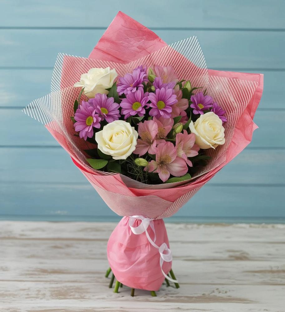 Букет цветов из: Герберы в Усады