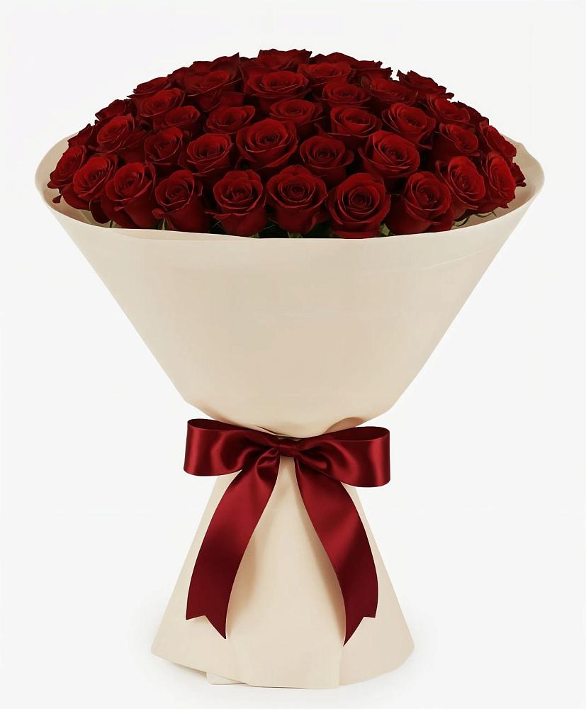 Букет 101 Бордовая роза Блэк Бакарра в Усады