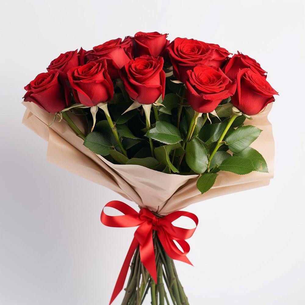 Букет 11 Красных роз Эдлесс Лав в Усады